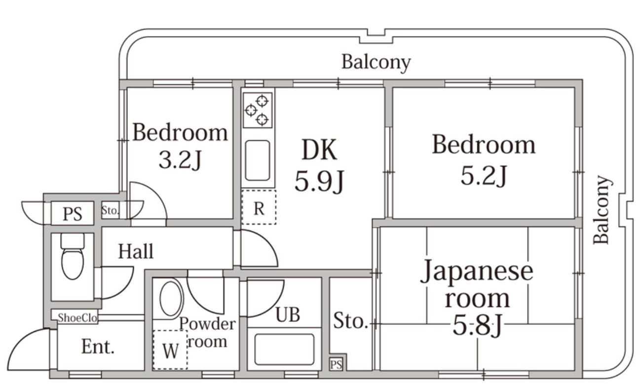 ユーコート住吉の間取り