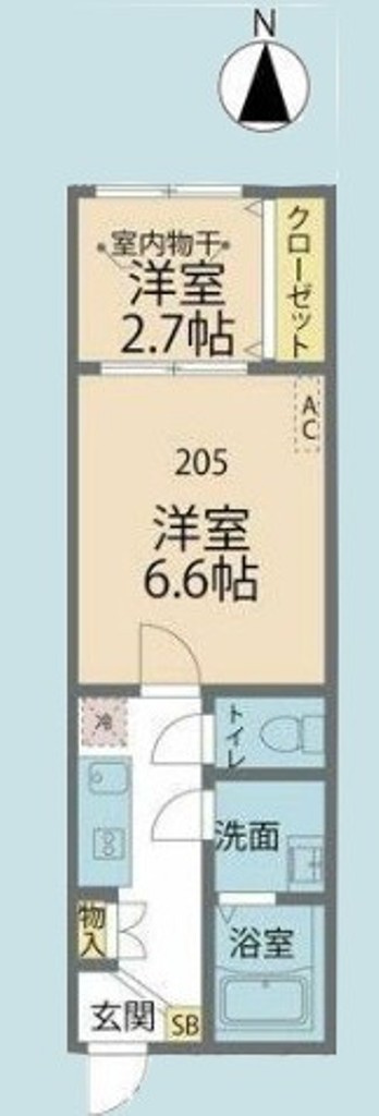 カインドネス大和中央※初期費用分割あと払いサービス利用可能物件の間取り