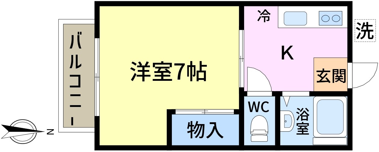 ハイツ藤の間取り