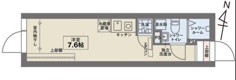 ＣＯＣＯＦＬＡＴ北千住Ｓｏｕｔｈの間取り