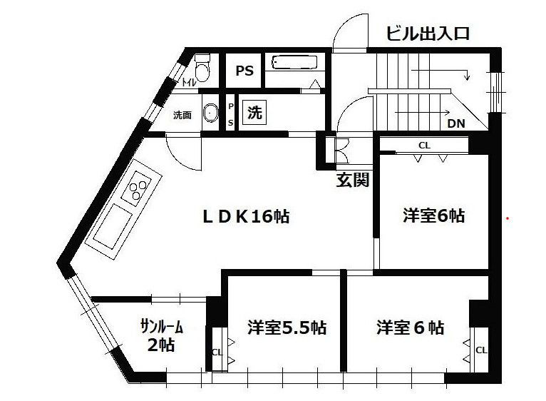 大川ビルの間取り
