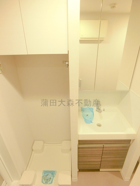 AXAS南蒲田AsylCourt（アクサスミナミカマタアジールコートの洗面所|洗面脱衣所　独立洗面台　洗濯機置き場