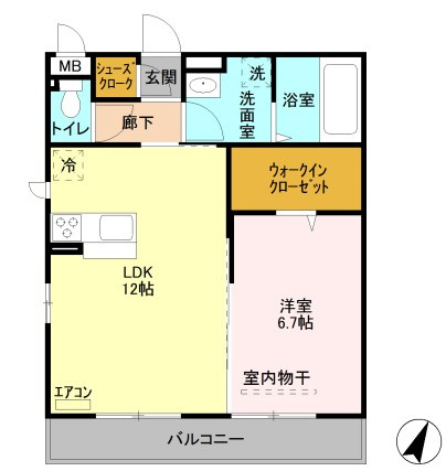 グレイス・フォレ　Ⅰの間取り