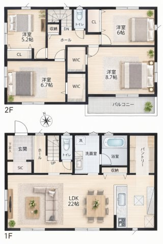 【間取り】 | グリーンライン「東山田」新築分譲