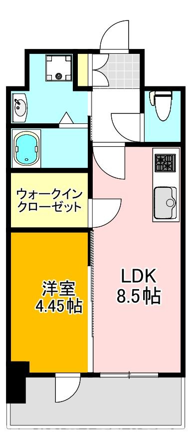 直方市大字下新入の賃貸マンションの間取り