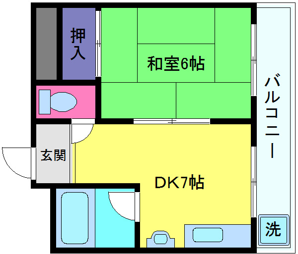メゾン琵琶の間取り