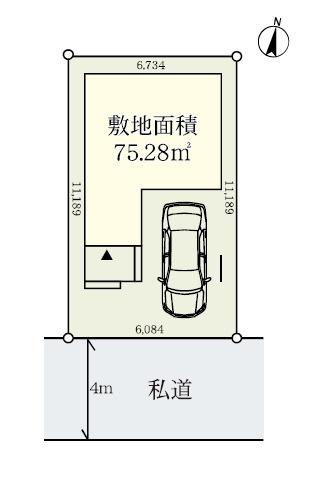 新座市栄5丁目　ZEH水準仕様　南道路の限定1棟の区画図|南道路に面した明るい邸宅♪限定1棟の誕生です♪