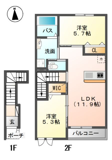【間取り】 | シャン　ヴィラージュ