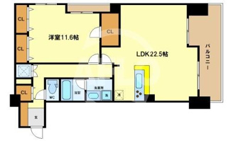 【間取り】 | グレンパーク梅田北　扇町小学校区 | グレンパーク梅田北　開放感のある間取り
