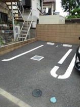 駐車場に車を止められます