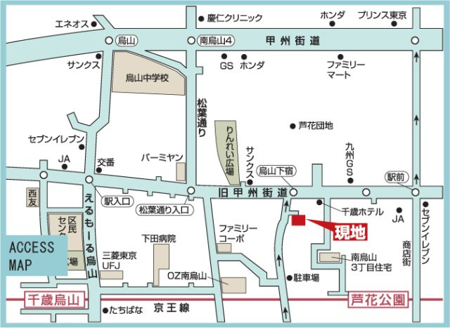 プライムアーバン烏山コートの地図