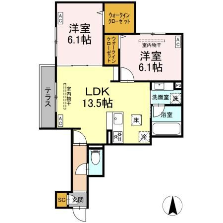 【間取り】 | ブリューエン河原口