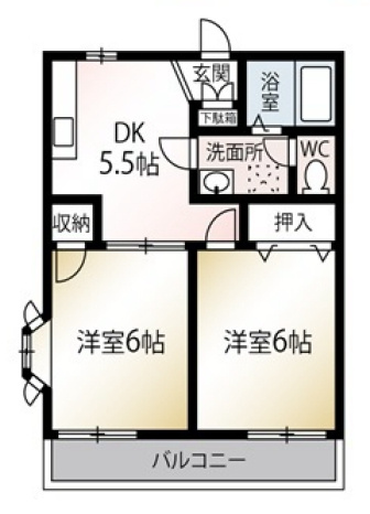 【間取り】 | グレープハイムB