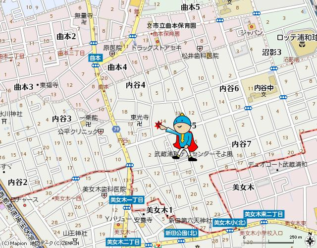 ＭＫハイツの地図