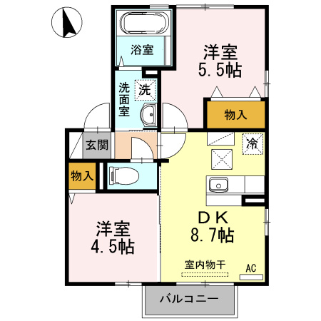 ガーデンヴィラ A棟の間取り