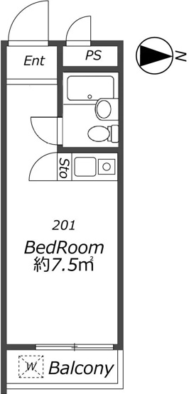 【間取り】 | AP757 ホープ錦糸町 201 | 



