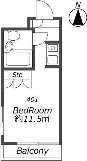【間取り】 | AP612 メゾン・ド・イザール 401 | 



