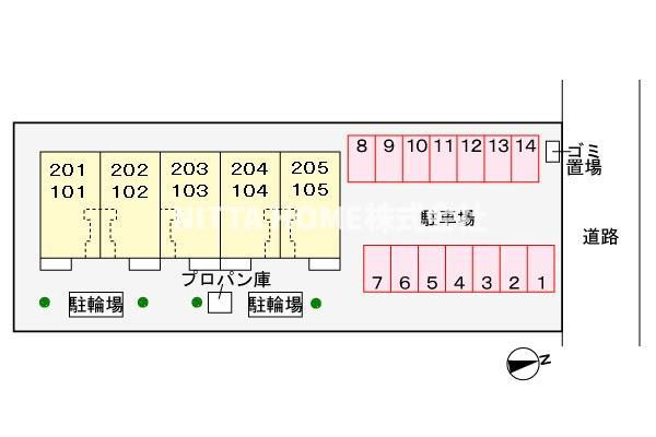 プロローグ西吹の区画図