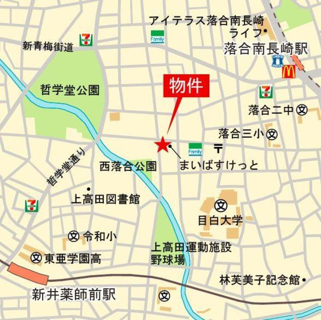 パークアクシス新宿西落合の地図