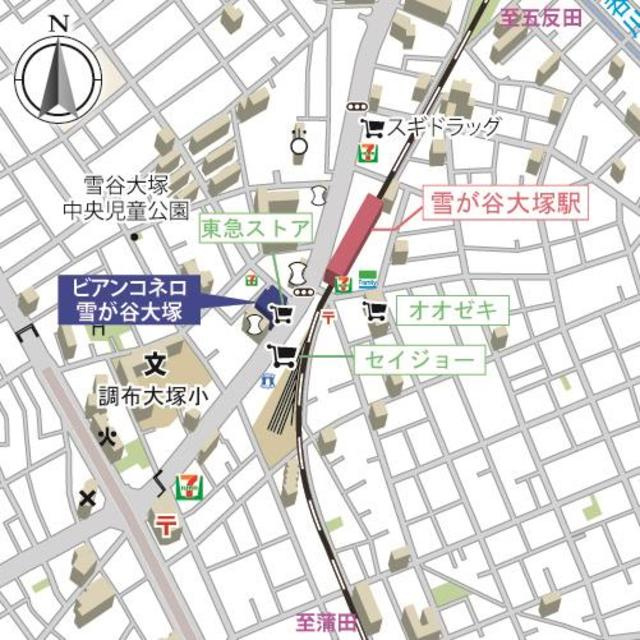 ビアンコネロ雪谷大塚の地図