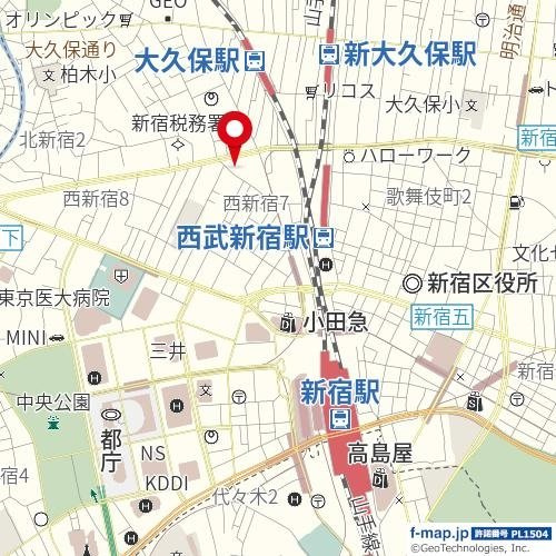セントラルレジデンス新宿シティタワーの地図