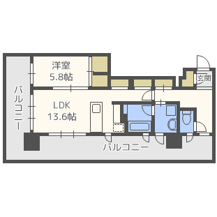ﾃﾝｸﾞｯﾄﾞ渡辺通の間取り