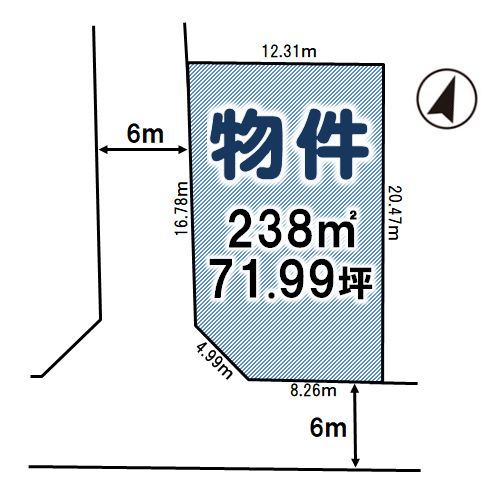 栃木市大平町西野田の土地図