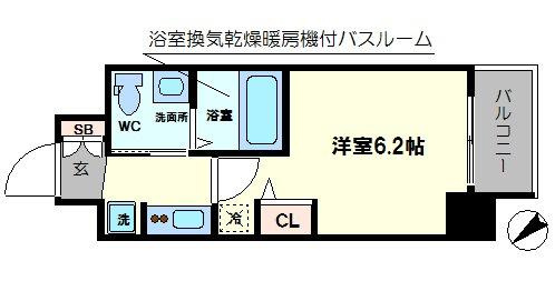 エステムコート難波Ⅳアトリの間取り|エステムコート難波Ⅳアトリ　間取り