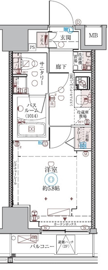【間取り】 | クレヴィスタ品川西大井Ⅱ
