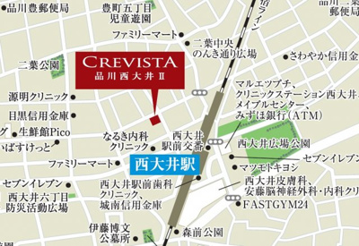 【地図】 | クレヴィスタ品川西大井Ⅱ