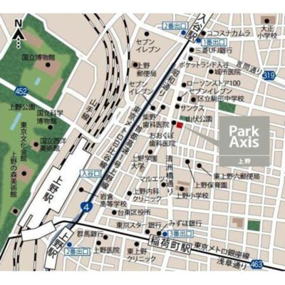 【地図】 | パークアクシス上野
