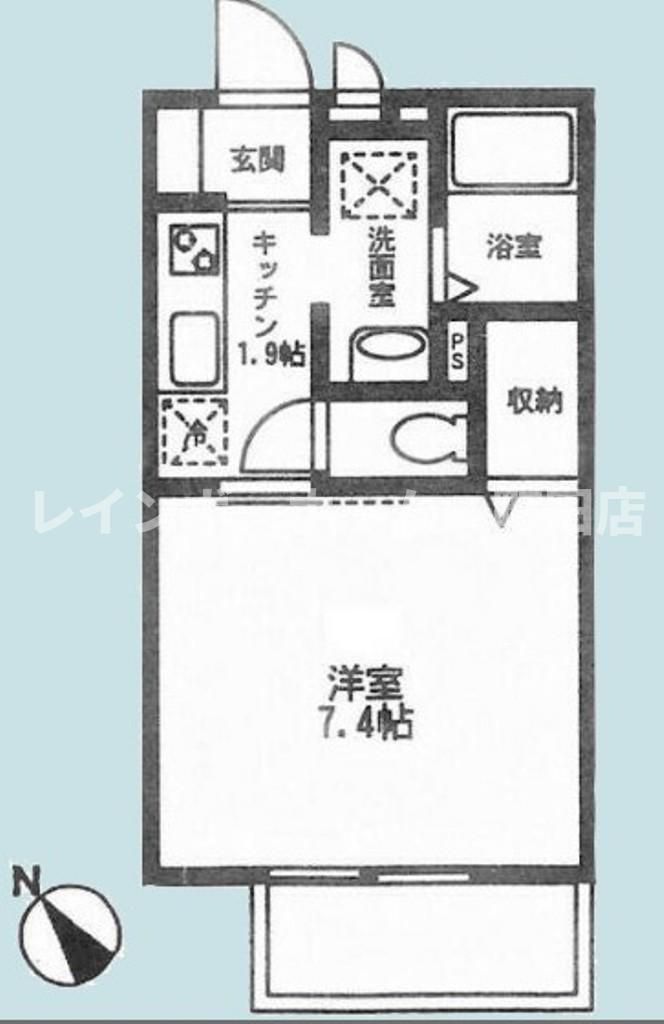 パナハイツ東林間※初期費用分割後払いサービス利用可能物件の間取り