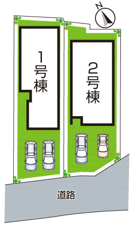 豊中市熊野町　第1期　新築一戸建ての区画図|全2区画