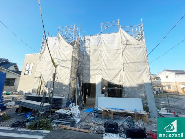 豊中市熊野町　第1期　新築一戸建ての外観|周辺は落ち着いた街並みの住宅地！子育てがしやすい住環境です！まだ未完成ですが、現地でしかわからない事もございます。是非一度ご覧ください。