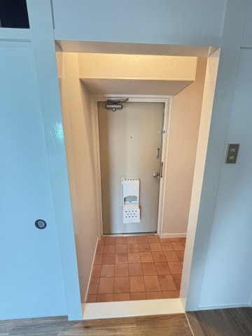園田岡崎ハイツの玄関