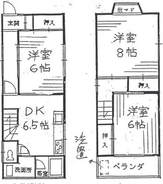 貸家　西東京市保谷町の間取り