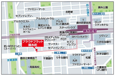 【地図】 | プラウドフラット錦糸町