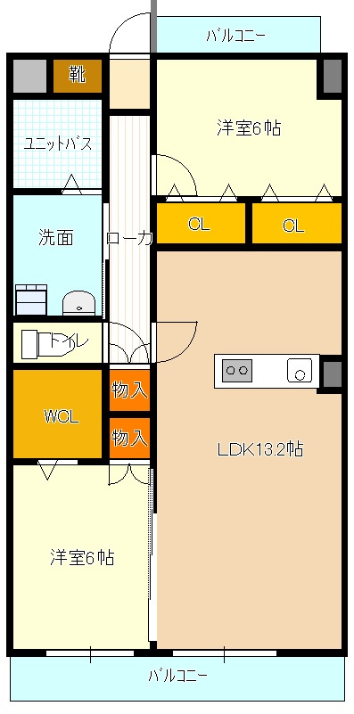 ｗｏｏｄｂｅｌｌ　Ｙの間取り|間取り図になります。