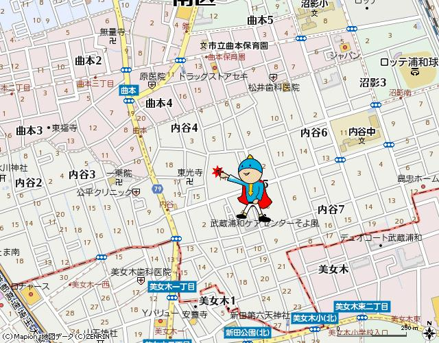 浦和ガーデンハウスⅡの地図