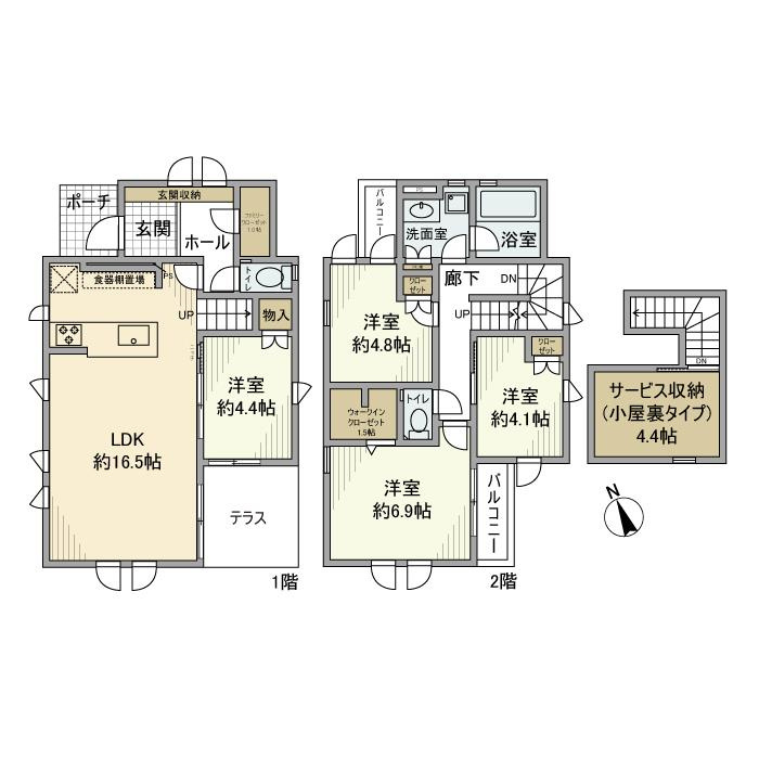 入間町戸建の間取り