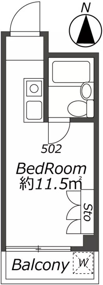 【間取り】 | AP788 メゾン・ド・ヴェスタル 502 | 



