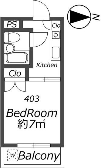 【間取り】 | AP785 ハイタウン西蒲田 403 | 



