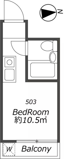【間取り】 | AP650 メゾン・ド・マドリエ 503 | 



