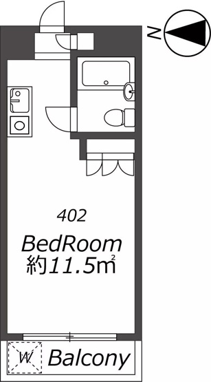 【間取り】 | AP628 メゾン・ド・パラレール 402 | 



