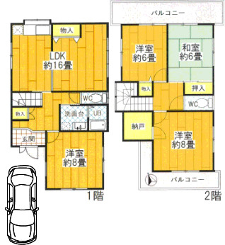 伊丹市寺本　中古戸建の間取り