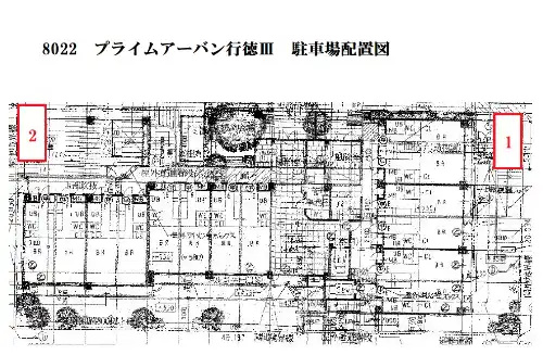 ザ・レジデンス行徳Ⅲの駐車場|駐車場配置図