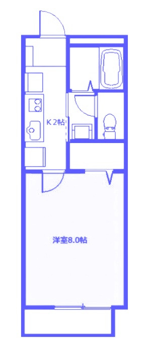 アパートメントKー1の間取り