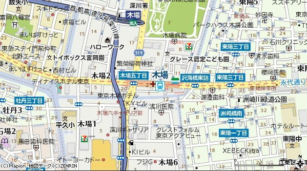 ポールフラッグ木場の地図