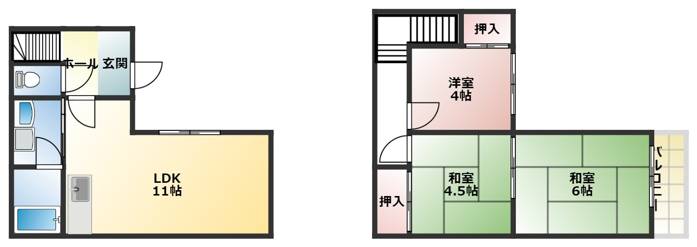 アシーネ加古川Aの間取り