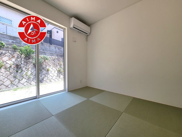 春日市白水池1丁目第5-1棟（1号棟）の和室|将来的に、琉球畳を引きまして和室風にすることも可能です。